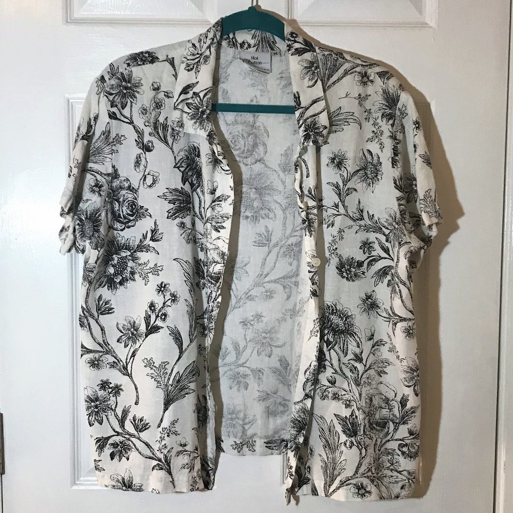 Hot Cotton linen button-down
